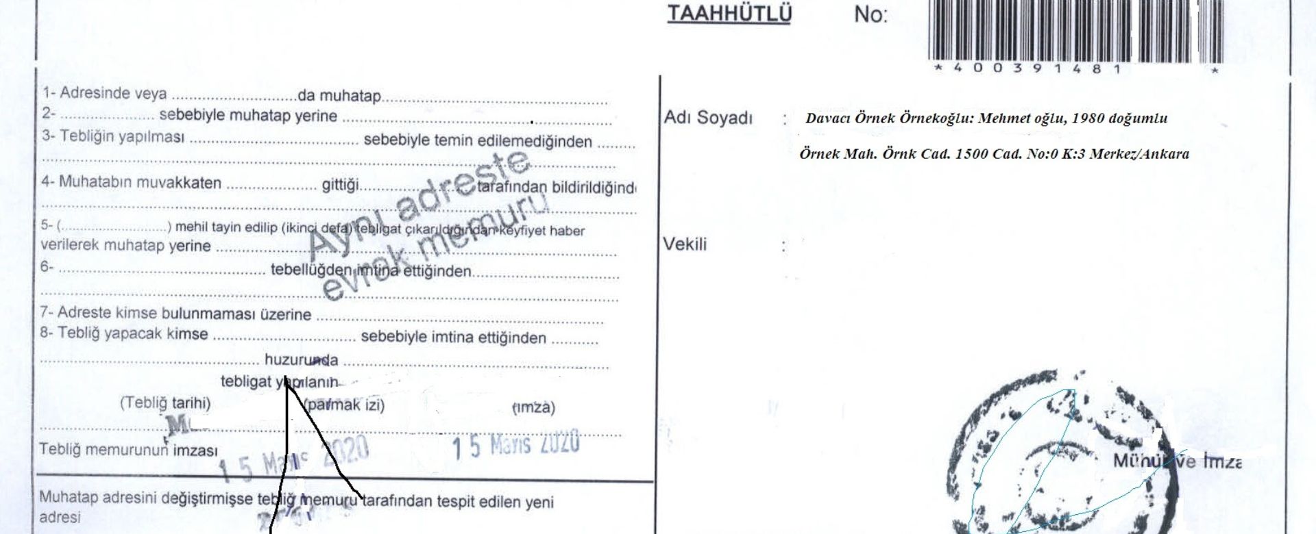 Tebligatın İadesi Halinde Ne Yapılır? - Avukat Saim İncekaş